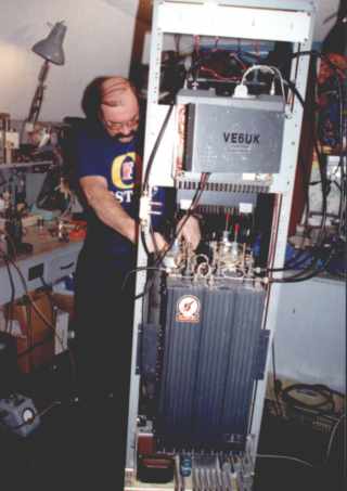Skip, VE6BGT assembles the VE6UK repeater radios.