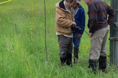 Jerry VE6WCE checking the antenna SWR