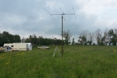 HF tri band beam with Off Center Dipole from VE6DDD