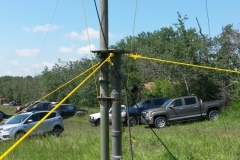 This is one of two  military towers Bob provided. They are installed from the bottom up to 50 feet!!