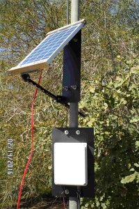 solar panel with transmitter